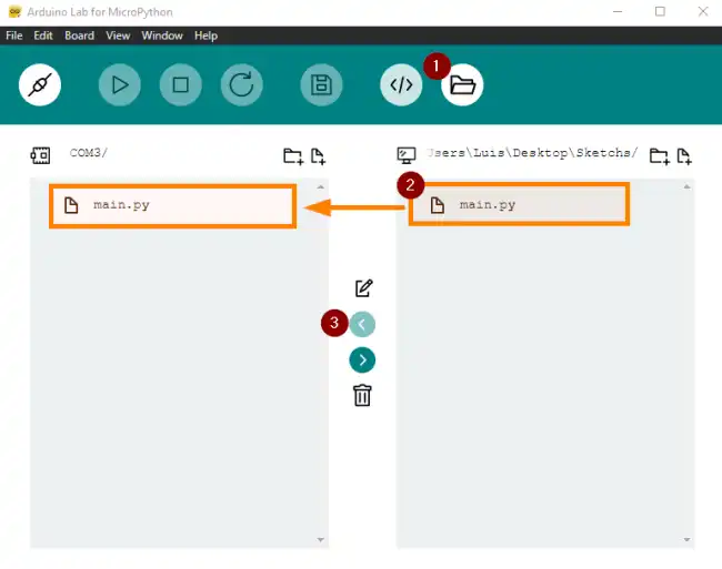 micropython-subir-ficheros-1