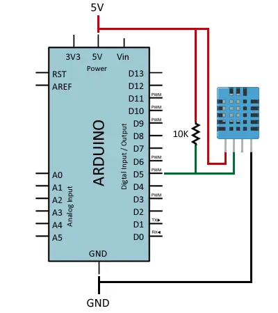 Sensor de humedad y temperatura del aire DHT11 – Sumador
